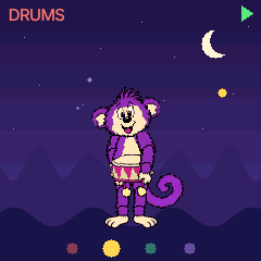 the Monkey with its drum, the beat running